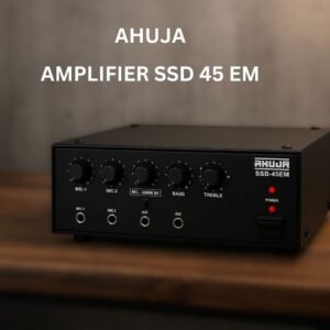 Ahuja SSB-45EM – 45W RMS PA Mixer Amplifier (3 Mic & 1 Aux Inputs, AC/DC Operation)