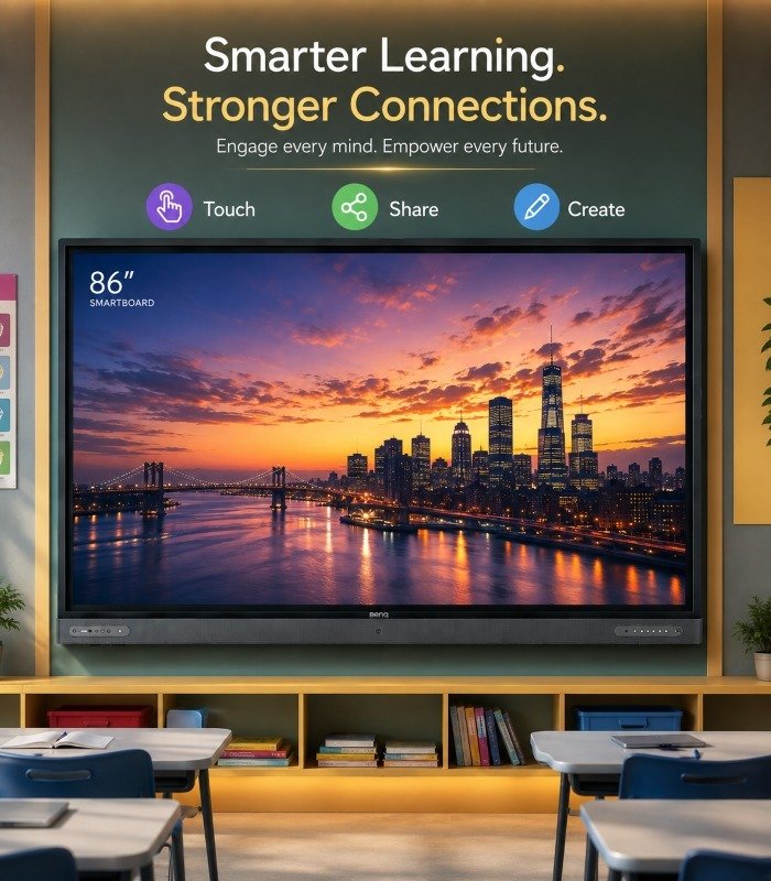 BenQ RE8604–86 Inch RE Series 4K UHD Interactive Flat Panel for Smart Classrooms - Image 4