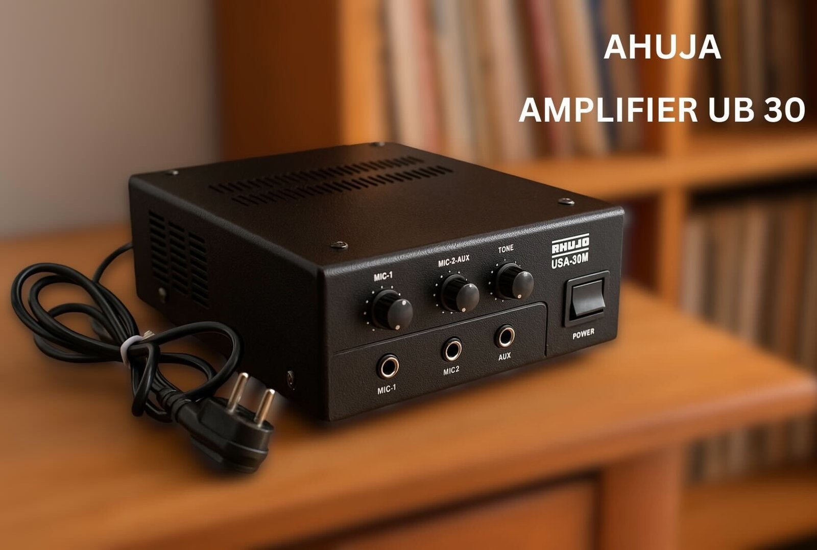 Ahuja UB-30–25W RMS Low Wattage PA Mixer Amplifier (2 Mic & 1 Aux Inputs, AC/DC)
