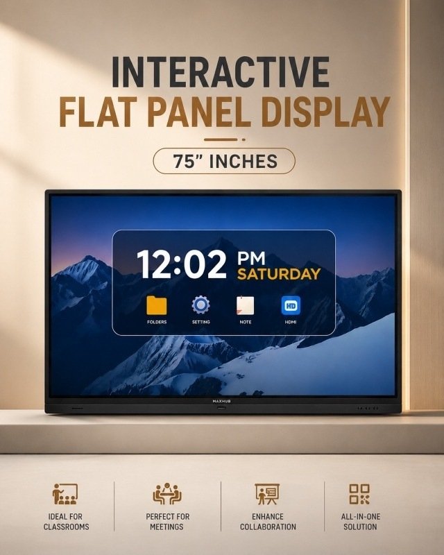 MAXHUB E7520 Series–75 Inch 4K UHD Interactive Flat Panel - Image 4