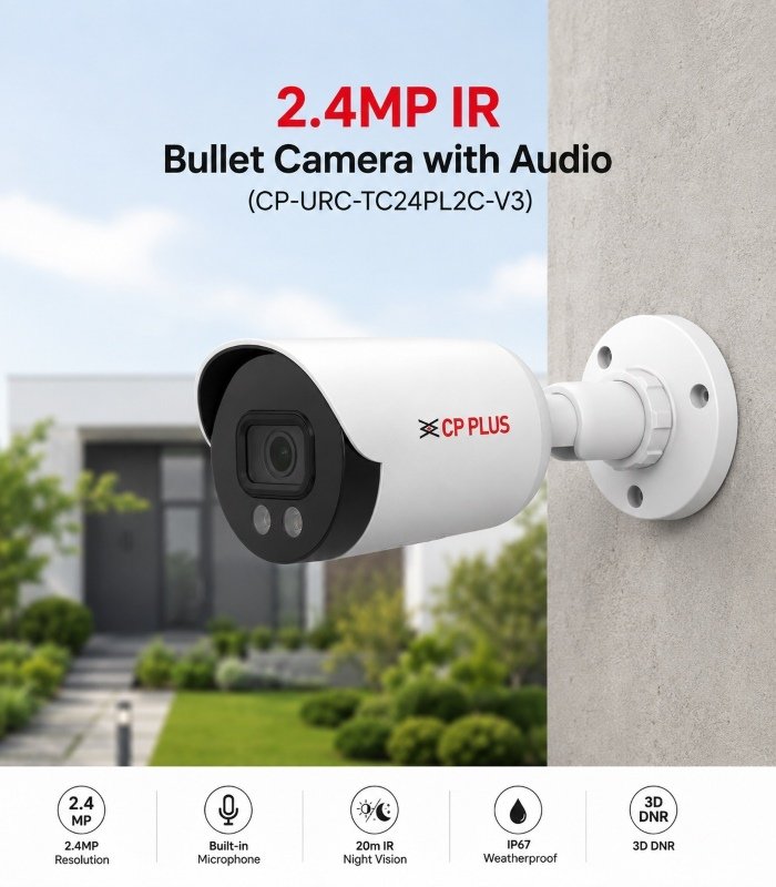 2.4MP IR Bullet Camera with Audio (CP-URC-TC24PL2C-V3) - Image 2
