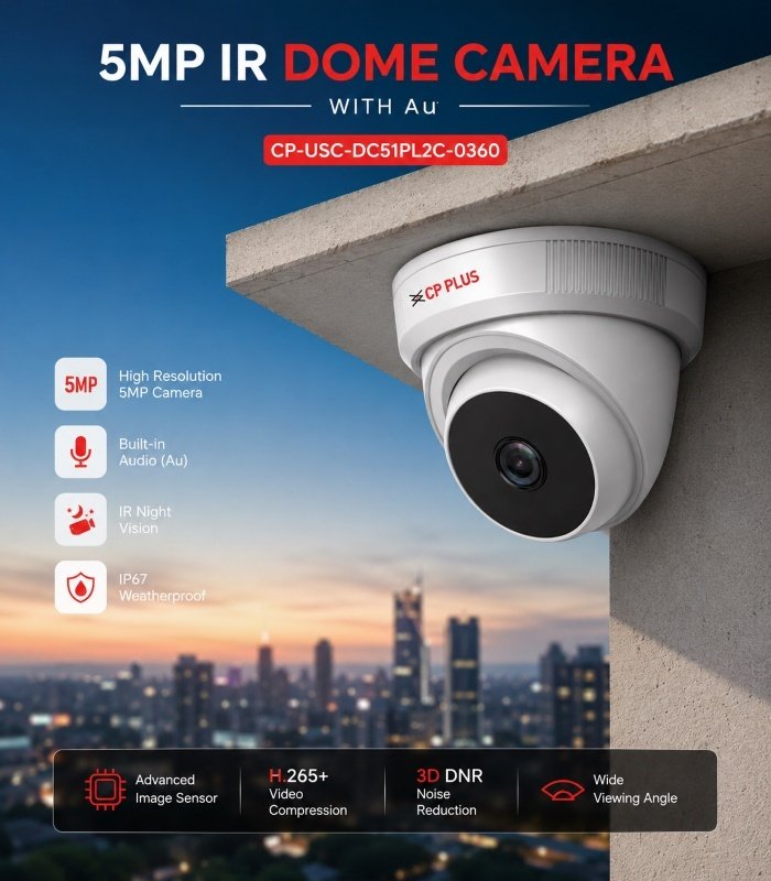 4MP IP STQC WDR Dome Camera (CP-UNC-DA41L3C-D-Q-0360) - Image 2