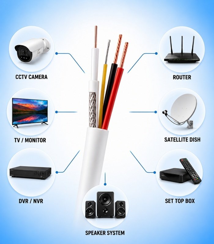 90 Meter 3+1 Camera Cable (CP-ECC-90RS) - Image 2