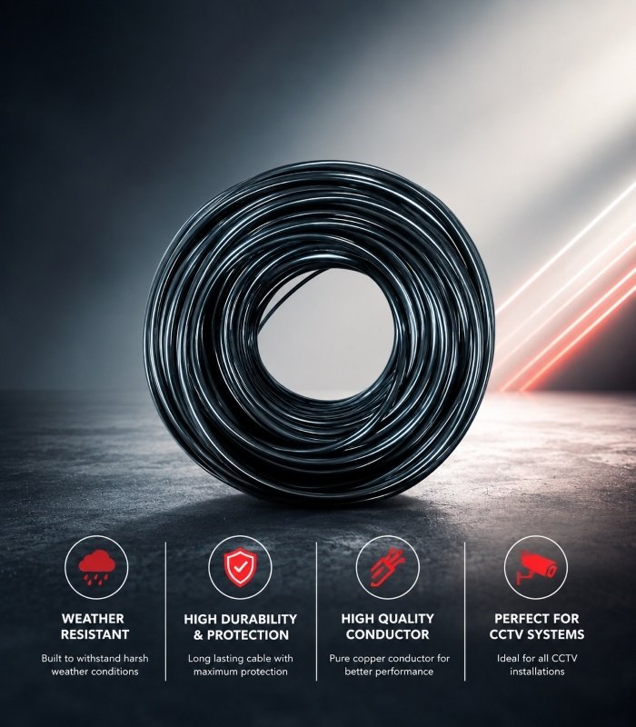 90 Meter 3+1 Camera Cable Outdoor (CP-ECC-90RSO) - Image 4