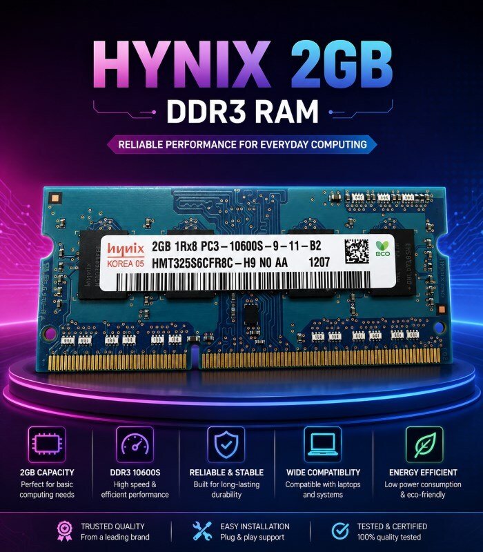 SK Hynix 2GB DDR3 RAM Laptop - Image 3