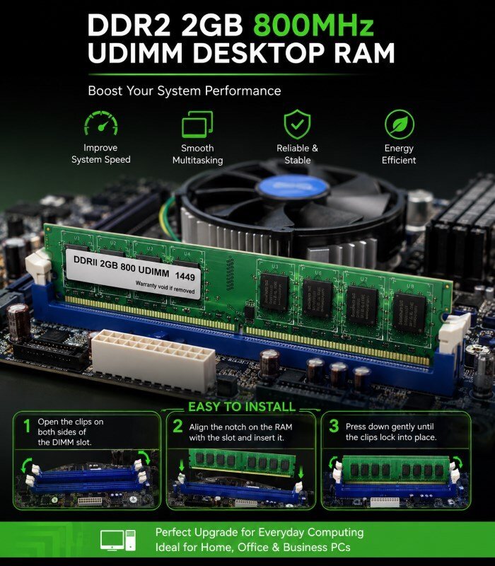 SK Hynix 2GB DDR2 RAM Desktop - Image 3