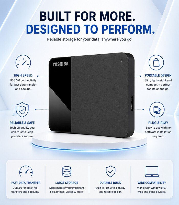 Toshiba 1 TB Hard Disk External - Image 2