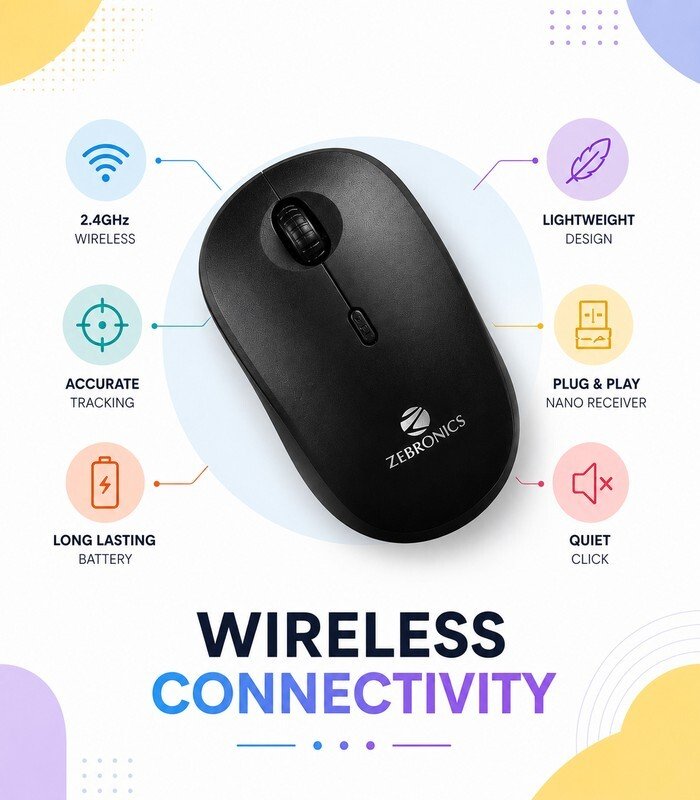 Zebronics Wireless Mouse Bold - Image 3